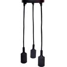Luminaria Pendente Benjamin 3 Lampadas Preto E27 Avant