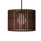 Luminária Pendente Berlim Modelo Ripado - Marrom