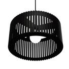 Luminária Pendente Berlim Modelo Ripado - Preta Luminária Pendente Berlim Modelo Ripado - Preta