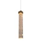 Luminária Pendente Bolhas De Cristal Quadrado 3 Em 1 Bivolt