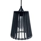 Luminária Pendente Cairo em Madeira MDF para Lâmpada E27 Bivolt 100W Preta Lenobre Luminária Pendente Cairo em Madeira MDF para Lâmpada E27 Bivolt 100W Preta Lenobre