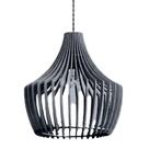 Luminária Pendente Castelo MDF 100W Bivolt Soquete E27 Preta Lenobre