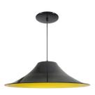 Luminária Pendente Chapéu Chinês Com Interior Amarelo Com Fiação 110/220v