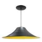 Luminária Pendente Chapéu Chinês Com Interior Amarelo Com Fiação 110/220v Luminária Pendente Chapéu Chinês Com Interior Amarelo Com Fiação 110/220v