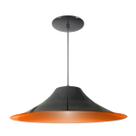 Luminária Pendente Chapéu Chinês Com Interior Laranja Com Fiação 110/220v