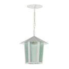 Luminária Pendente Colonial Quadrado Branco Vidro Pontilhado Blumenau Iluminação