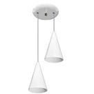 Luminaria Pendente Colorido Duplo Para Sala Quarto Cozinha - Branco