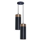 Luminária Pendente Copo Duplo 10x24cm Alumínio E27 Bivolt