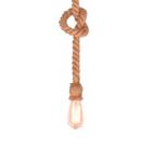 Luminária Pendente Corda Rústico Retro Para Quarto Bancada Gourmet