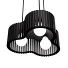 Luminária Pendente Crepusculo Modelo Ripado - Preta