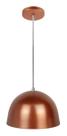 Luminária Pendente Cúpula Cobre Pequeno P/ 1 Lâmpada Enerlux