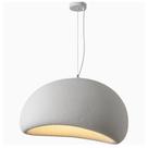 Luminária Pendente Cúpula estilo Japonês cor Branca com 50CM