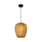 Luminária Pendente De Bambu Artesanal Estilo Chinês 18/19/30cm Para Decoração De Restaurantes E