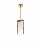 Luminária Pendente de Cristal Bolhas Ouro Brilho LED 3x1
