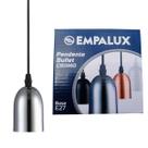 Luminaria Pendente De Luz Bullet Cromo E27 Pe10022 Empalux