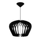 Luminária Pendente de Teto Cali MDF Bivolt Soquete E27 100W Preta Lenobre Luminária Pendente de Teto Cali MDF Bivolt Soquete E27 100W Preta Lenobre