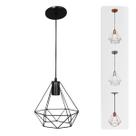 Luminária Pendente Diamante Lustre Aramado Retrô Elegance Luminária Pendente Diamante Lustre Aramado Retrô Elegance