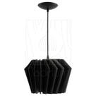 Luminaria Pendente Diamond Madeira Soquete E27 Preto