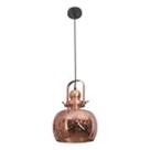 Luminária Pendente Dinâmica Metal E Vidro - Cobre