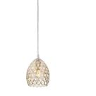 Luminária Pendente Dinâmica Redonda E14 Cristal Dourado 127/220V