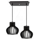 Luminária Pendente Duplo Madeira Circus 15cm CQ Soquete E27