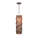 Luminária Pendente em Madeira Imbuia 44cm Para Mesa Balcão Bancada Área Gourmet Cabeceira de Cama