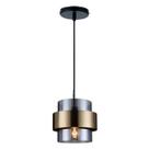 Luminária Pendente Em Vidro E Metal Arezzo Moderno Sala Cozinha Quarto 1 Lâmpada E27 Bivolt