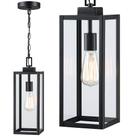 Luminária pendente externa Faymart 43 cm Metal Glass Chain 110V-220V Luminária pendente externa Faymart 43 cm Metal Glass Chain 110V-220V
