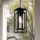 Luminária pendente externa mirrea 14" Matte Black Vintage