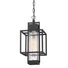 Luminária pendente externa Osimir 20x20x36cm Black Bubble Glass