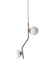 Luminaria pendente galho 2globos vidro 12cm 2xg9 Luminaria pendente galho 2globos vidro 12cm 2xg9