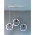Luminária Pendente Geométrico trilho duplo para sala quarto