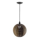 Luminária Pendente Globo 25cm Junco Fibra Sintética E27 Luminária Pendente Globo 25cm Junco Fibra Sintética E27