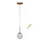 Luminária Pendente Globo Minimalista Decoração Luxo Dourada + Lâmpada G9