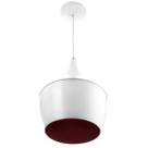 Luminária Pendente Gourmet Balão 32X25cm Em Aluminio Branco