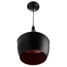 Luminária Pendente Gourmet Balão 32X25cm Em Aluminio Preto M