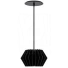 Luminária Pendente Hexagon G Madeira E27 Decoração Moderno