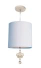 Luminária Pendente Infantil Coroa 25x25 1e-27 Cor:Azul-bebe