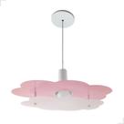 Luminária Pendente Infantil Nuvem Rosa Bebê Céu Sonho Quarto Menina Decoração Bivolt E27 para LED