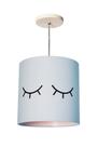 Luminária Pendente Infantil Olhinho 25x25 1e27 Bivolt Azul