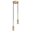 Luminária Pendente Infinite 21Cm Dourado Duplo + Led G45