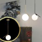 Luminária Pendente Jabuticaba 45cm Angular Globo Vidro 15cm Teto Gimpo KJDD-E-059-15-PAI