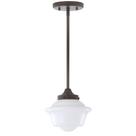 Luminária pendente JONATHAN Y JYL3516C Kurtz 7,25 polegadas de metal/vidro