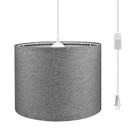 Luminária pendente KUAUGST de 4,5 m Cord Fabric Shade Grey