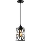 Luminária pendente Laihezz 1-Light Black Industrial Modern Luminária pendente Laihezz 1-Light Black Industrial Modern