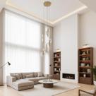 Luminária Pendente Led 25w Com 5 Leds Em Espiral Moderno