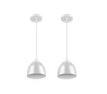 Luminária Pendente Led 9w 6500k fria Branco Elgin kit 2 pçs