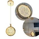 Luminária Pendente Led Cristal Dourado Modero Para Decoração 3 cor de Luz 8117