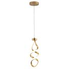 Luminária Pendente Led Espiral Moderno Sala Quarto 20W