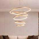 Luminaria Pendente Led Lura 140w Seleção de temperatura Quente/Neutro/Frio Dourado ALUT001917 Alut